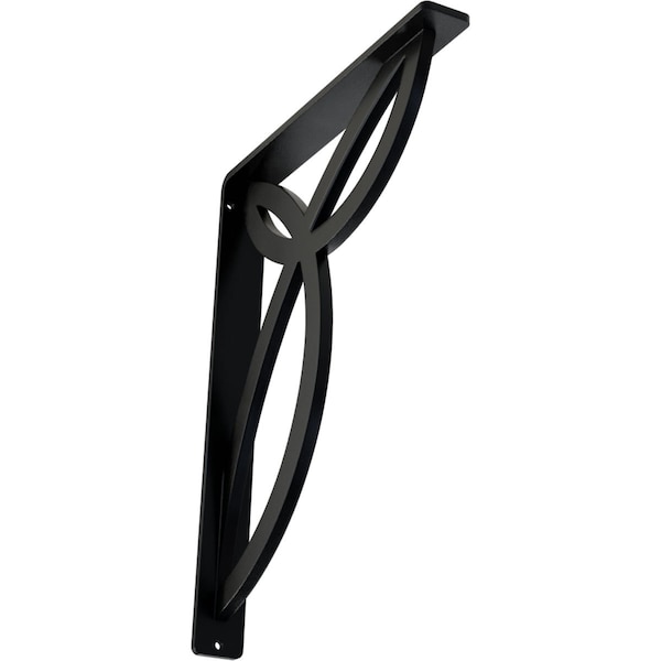 Ekena Millwork Versailles Wrought Iron Bracket, (Single center brace), Powder Coated Black 1 1/2"W x 10"D x 12"H BKTM01X10X12SVE - main